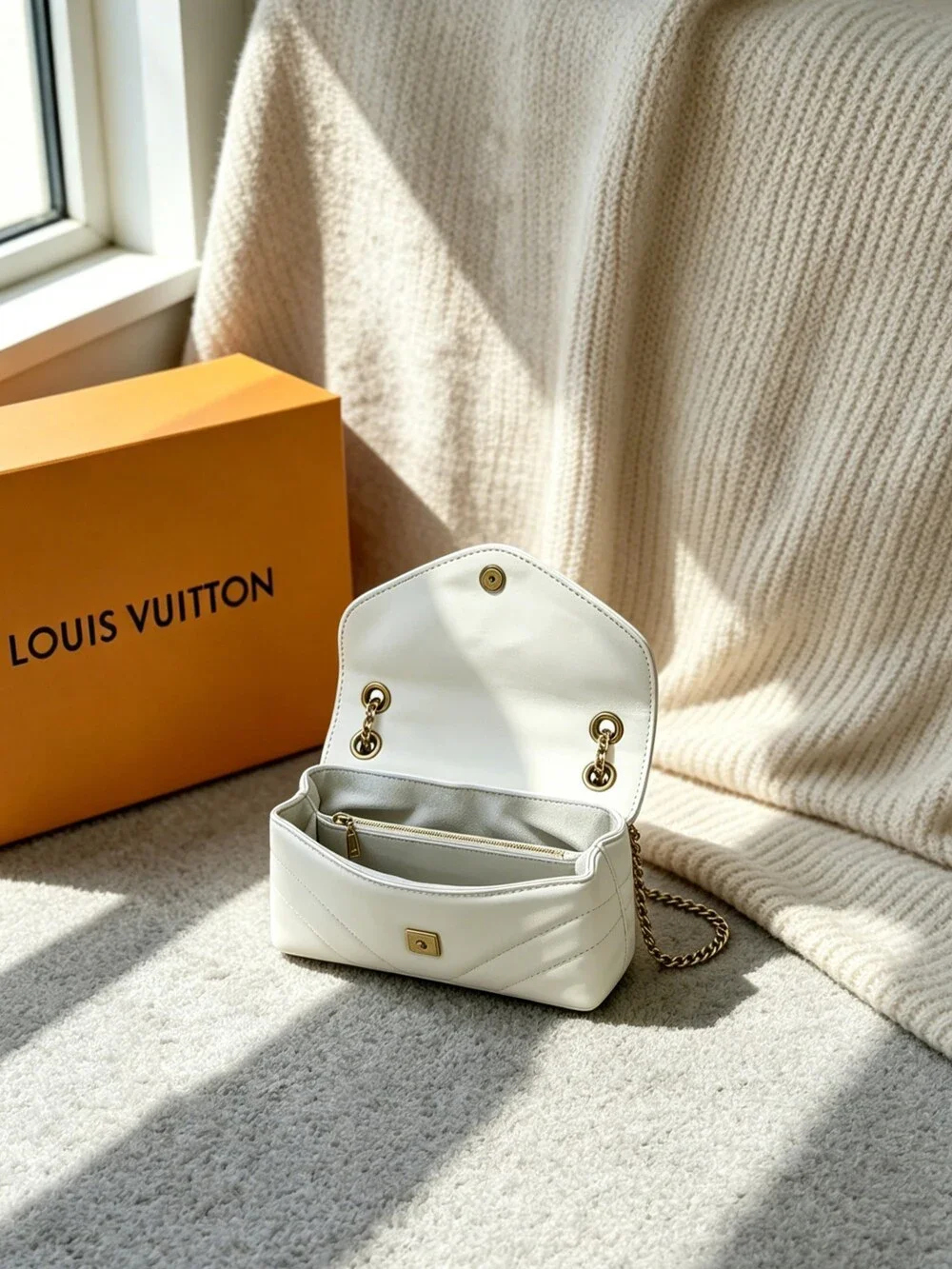 Louis Vuitton New Wave Chain Bag MM White